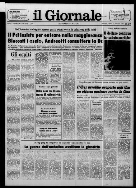 Il giornale nuovo : quotidiano del mattino